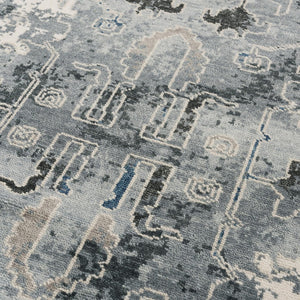 Alora Decor Abby Hand-Knotted Gray Wool Rug With Plush Hand-Spun Pile, Artisanal Finish And Timeless Elegance 6' x 9' 01601611233540609
