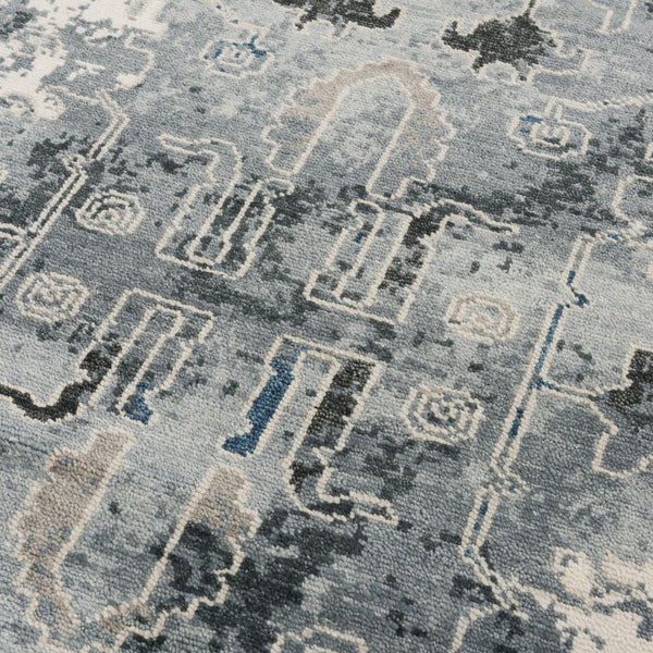 Alora Decor Abby Hand-Knotted Gray Wool Rug With Plush Hand-Spun Pile, Artisanal Finish And Timeless Elegance 6' x 9' 01601611233540609
