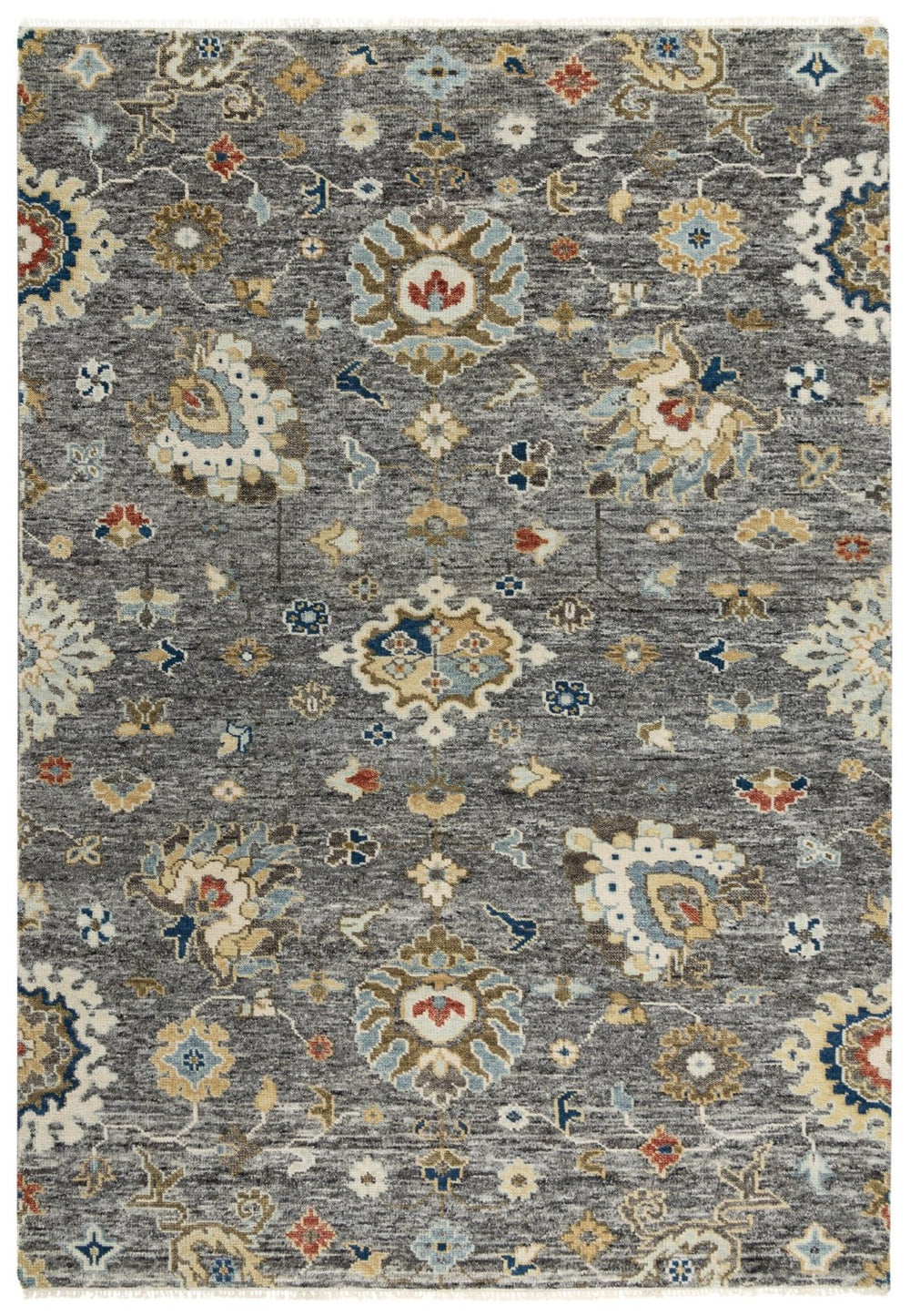 Alora Decor Abby Hand-Knotted Gray Wool Rug, Hand-Spun Artisanal Weave With Soft Sheared Pile And Durable Edge 9' x 12' 01601611355540912