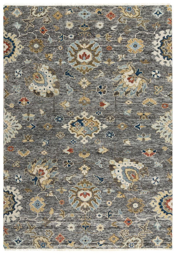 Alora Decor Abby Hand-Knotted Gray Wool Rug, Hand-Spun Artisanal Weave With Soft Sheared Pile And Durable Edge 9' x 12' 01601611355540912