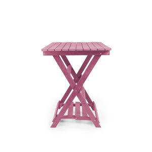 English Elm Summit Ridge Recycled Hdpe Outdoor Folding Bar Table Weather Resistant Eco Patio Burgundy B2745P409710