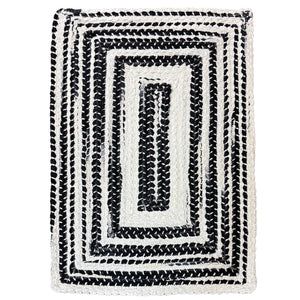 Capel Rugs Crafted Cotton Chenille Rugs – Soft, Plush Texture With Durable Wool-blend For Modern Rustic Charm Black White, White 88% Cotton,12% Wool 0165qs08001100300
