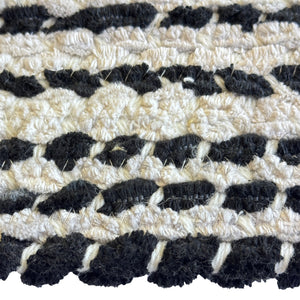 Capel Rugs Crafted Cotton Chenille Rugs – Soft, Plush Texture With Durable Wool-blend For Modern Rustic Charm Black White, White 88% Cotton,12% Wool 0165qs00240036300
