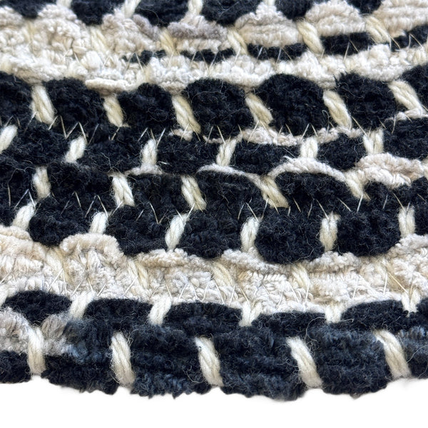 Capel Rugs Crafted Cotton Chenille Rugs – Soft, Plush Texture With Durable Wool-blend For Modern Rustic Charm Black White, White 88% Cotton,12% Wool 0165vs00240036300