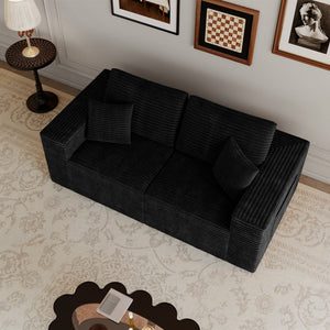 English Elm 70.87*35.43"modular Two Piece Corduroy Sectional Sofa with Reversible Chaise Living Room W3819S00134