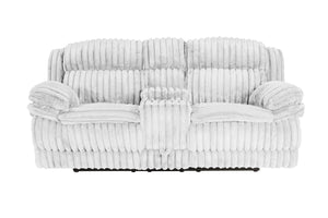 English Elm Modern Corduroy Reclining Loveseat and Chair Set with Console Storage Drawer B011S02404