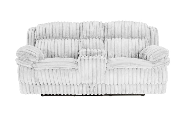 English Elm Modern Corduroy Reclining Loveseat and Chair Set with Console Storage Drawer B011S02404