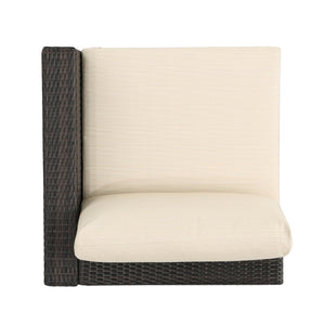 English Elm Christopher Knight Home® - SANTA SANTA ROSA Right Armchair Rattan Frame with Aluminum Accents — Weather-Resistant Stylish Seating Multi 65058.00ALUMBRN