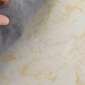 English Elm K&K Fluted Kitchen Island with Extendable Dining Table, Art Deco Mid-Century Design, Built-In Power Hub, Gold Handle Natural N707S000018Y