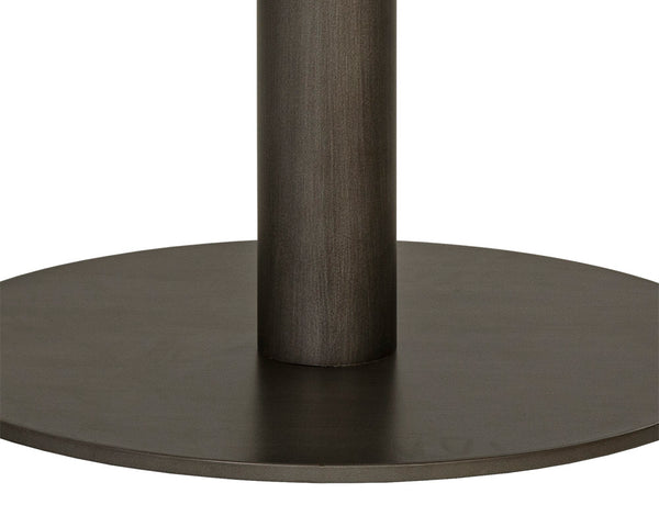 Sunpan Claudia Bistro Table - Elegant Art Deco Design with Unique Marble Top and Pewter Steel Base for Dining 30W x 30D x 30H