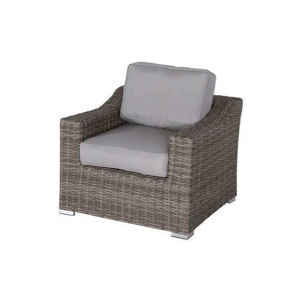 English Elm Chic Rattan Wicker 3-Piece Outdoor Conversation Set — Fully Assembled, Plush Removable Cushions, Weather-Resistant Elegance B120S00023