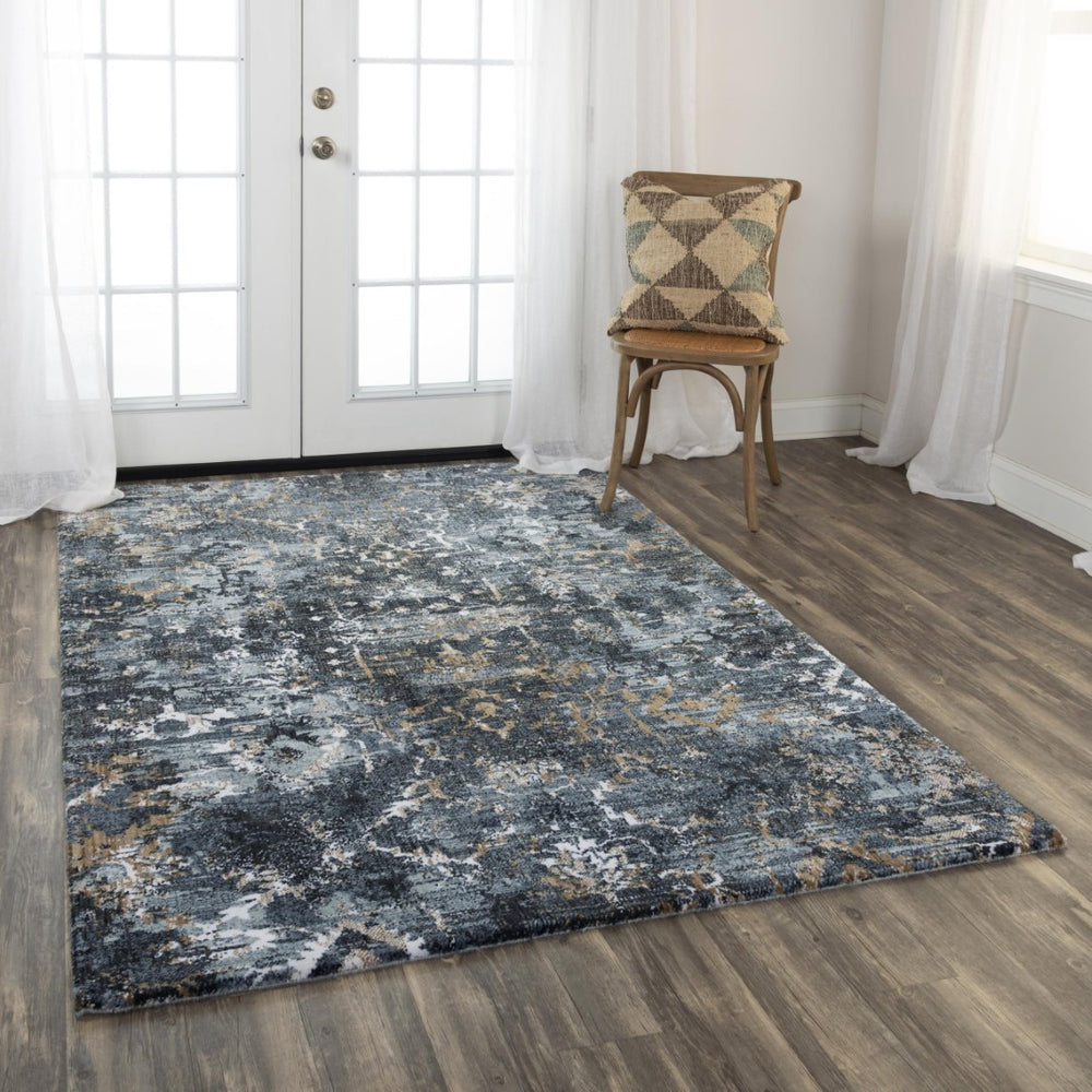 Alora Decor Elect Abstract Runner Rug — Eco 100% Recycled Polyester, Power-Loomed Durability, Charcoal Gray Accent 01701710200162608
