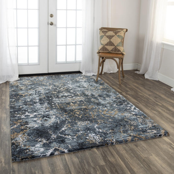 Alora Decor Elect Abstract Runner Rug — Eco 100% Recycled Polyester, Power-Loomed Durability, Charcoal Gray Accent 01701710200162608
