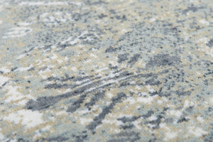 Alora Decor Elect Gray Runner Rug - 2'6"X8' Distressed Geometric 100% Recycled Polyester, Durable Hallway Rug 01701710300372608