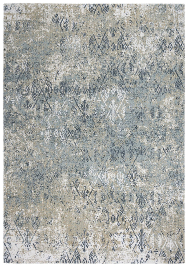 Alora Decor Elect Gray Runner Rug - 2'6"X8' Distressed Geometric 100% Recycled Polyester, Durable Hallway Rug 01701710300372608