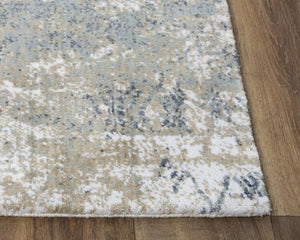 Alora Decor Elect Gray Runner Rug - 2'6"X8' Distressed Geometric 100% Recycled Polyester, Durable Hallway Rug 01701710300372608