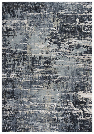 Alora Decor Elect Abstract Rug In Charcoal And Gray With Ivory Accents, Sustainable Recycled Polyester Modern Rug 9' x 12' 01701710400330912