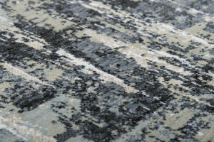 Alora Decor Elect Abstract Rug In Charcoal And Gray With Ivory Accents, Sustainable Recycled Polyester Modern Rug 9' x 12' 01701710400330912