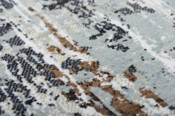 Alora Decor Elect Abstract Rug With Recycled Polyester, Modern Gray-Brown Ivory Palette For High Traffic Areas 9' x 12' 01701710600460912