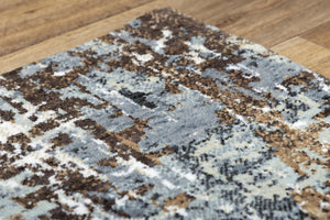 Alora Decor Elect Abstract Rug With Recycled Polyester, Modern Gray-Brown Ivory Palette For High Traffic Areas 9' x 12' 01701710600460912