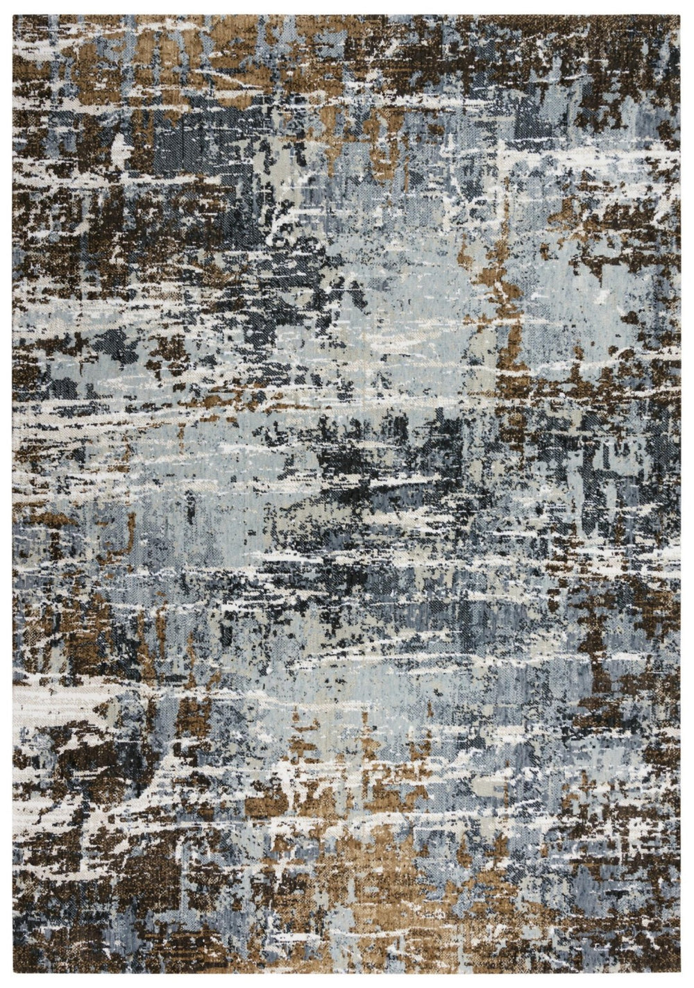 Alora Decor Elect Abstract Rug With Recycled Polyester, Modern Gray-Brown Ivory Palette For High Traffic Areas 9' x 12' 01701710600460912