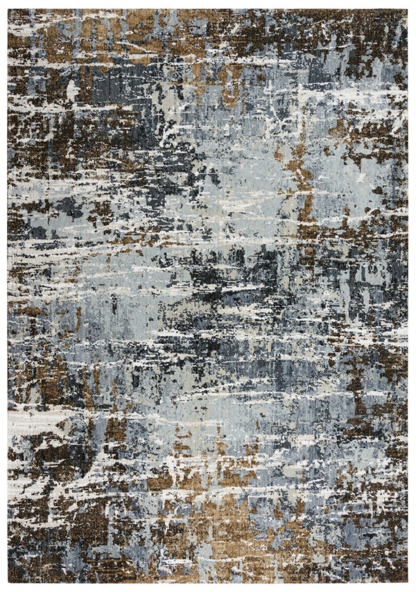 Alora Decor Elect Abstract Rug With Recycled Polyester, Modern Gray-Brown Ivory Palette For High Traffic Areas 9' x 12' 01701710600460912