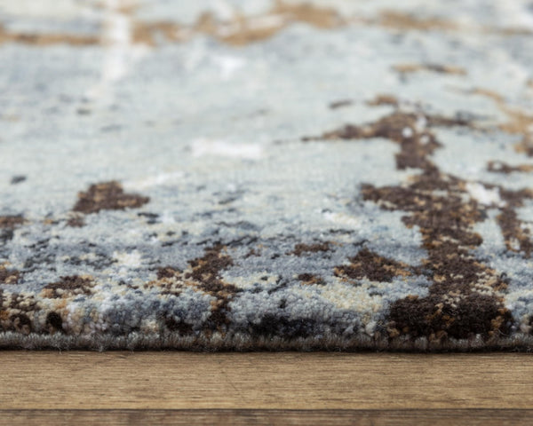 Alora Decor Elect Abstract Rug With Recycled Polyester, Modern Gray-Brown Ivory Palette For High Traffic Areas 9' x 12' 01701710600460912