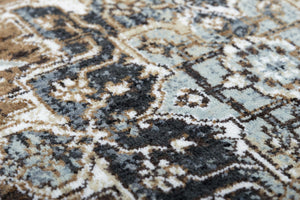 Alora Decor Elect Brown Runner Rug Recycled Polyester Persian-Inspired Medallion 2'6"X8' Durable Hallway Accent 01701710700542608