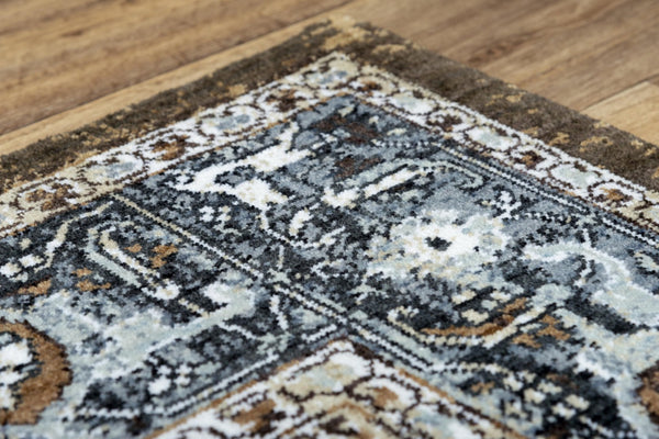Alora Decor Elect Brown Runner Rug Recycled Polyester Persian-Inspired Medallion 2'6"X8' Durable Hallway Accent 01701710700542608