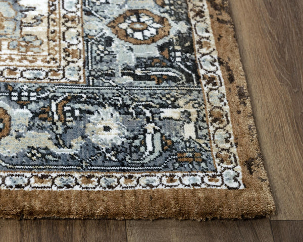Alora Decor Elect Brown Persian-Style Rectangle Rug With Eco-Friendly Recycled Polyester, Durable Classic Elegance 10' x 13' 01701710700540113
