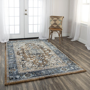 Alora Decor Elect Brown Persian-Style Rectangle Rug With Eco-Friendly Recycled Polyester, Durable Classic Elegance 10' x 13' 01701710700540113