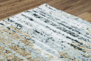 Alora Decor Elect Abstract Runner Rug 2'6"X8' - Recycled Polyester Ombré Crosshatch, Durable Soft Pile, Eco-Friendly 01701710800042608