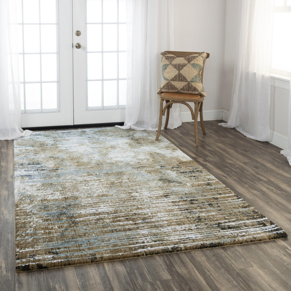 Alora Decor Elect Abstract Runner Rug 2'6"X8' - Recycled Polyester Ombré Crosshatch, Durable Soft Pile, Eco-Friendly 01701710800042608