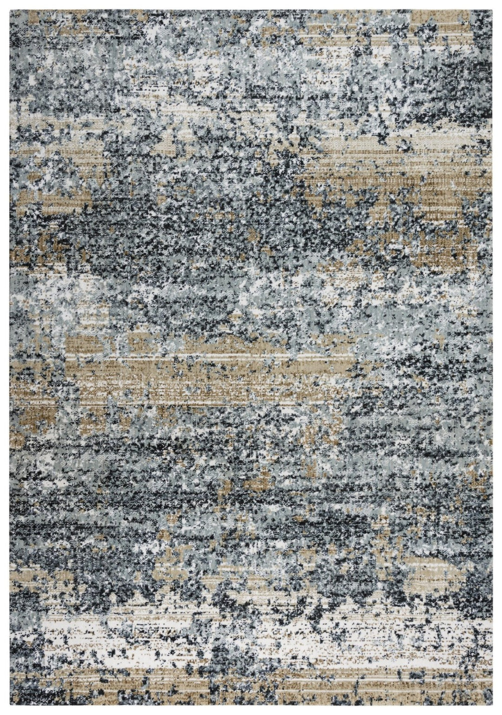 Alora Decor Elect Elect Abstract Runner Rug 2'6"X8' Recycled Polyester Low-Profile Neutral Beige Gray Ivory Style Durable Eco-Friendly 01701710900462608