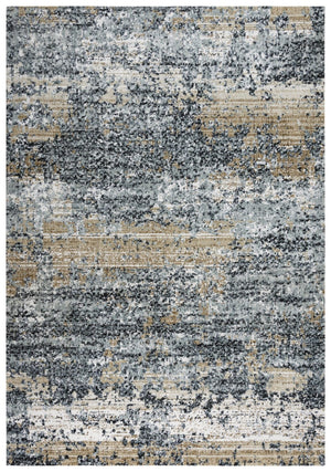 Alora Decor Elect Elect Abstract Runner Rug 2'6"X8' Recycled Polyester Low-Profile Neutral Beige Gray Ivory Style Durable Eco-Friendly 01701710900462608