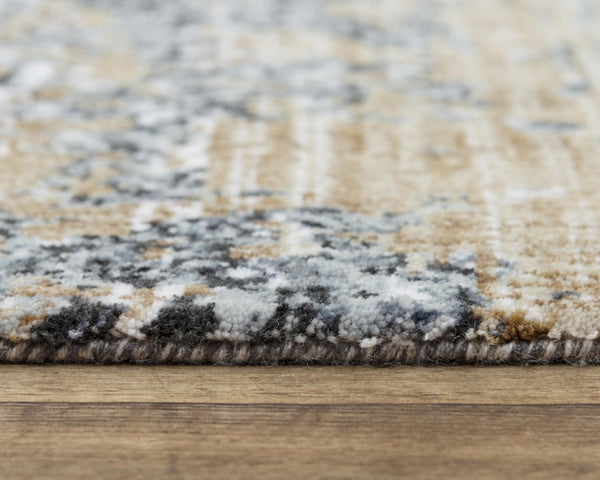 Alora Decor Elect Elect Abstract Runner Rug 2'6"X8' Recycled Polyester Low-Profile Neutral Beige Gray Ivory Style Durable Eco-Friendly 01701710900462608