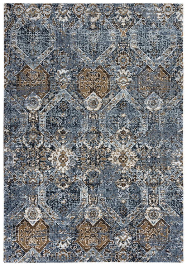 Alora Decor Elect Gray Transitional Rug With Faded Hexagon Medallions, Recycled Polyester, Durable Hybrid Finish 10' x 13' 017017110ZO000113