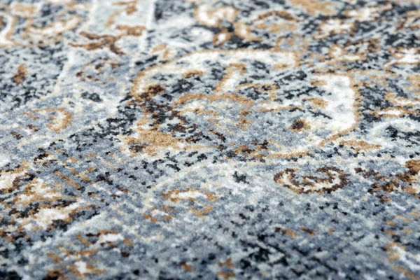 Alora Decor Elect Gray Transitional Rug With Faded Hexagon Medallions, Recycled Polyester, Durable Hybrid Finish 10' x 13' 017017110ZO000113
