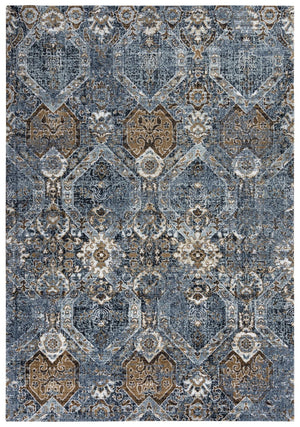 Alora Decor Elect Gray Hybrid Runner Rug 2'6"X8' — 100% Recycled Polyester, Transitional Floral-Hexagon Design, Low Pile Durable Care-Friendly Elegance 017017110ZO002608