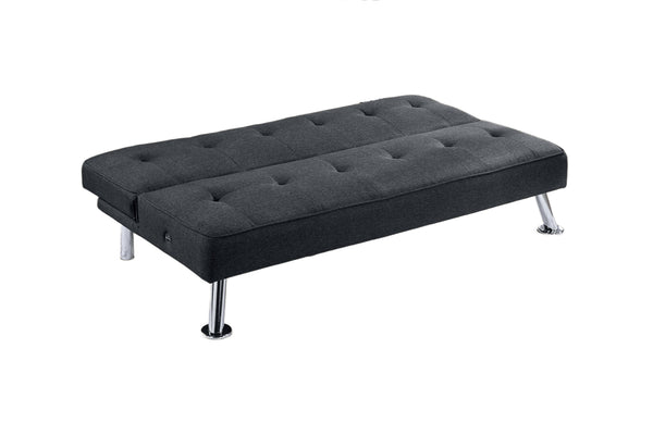 English Elm Black Adjustable Sofa With Usb Port - Modern Tufted Upholstered Couch For Living Room & Guest Use B011P381495