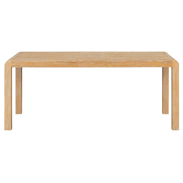 English Elm Trexm Rustic Oak Extendable Dining Set with Upholstered Chairs Bench Seats 6 Natural ST000154AAN