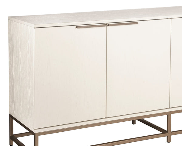 Sunpan Rebel Sideboard - Modern Solid Oak Storage Unit with Elegant Soft Close Doors and Stylish Design Large - 71W x 18.75D x 32.5H