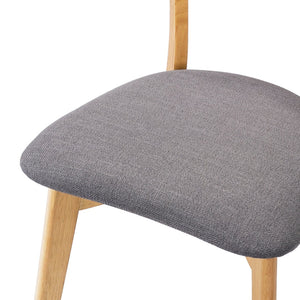 English Elm Mid-century Modern Upholstered Dining Chairs Set of 4 with Rubberwood Splayed Legs Dark Grey,Natural N768P189387O_4