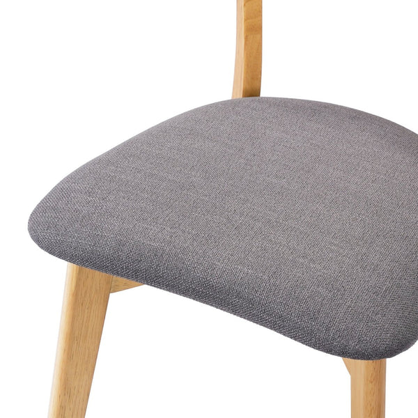 English Elm Mid-century Modern Upholstered Dining Chairs Set of 4 with Rubberwood Splayed Legs Dark Grey,Natural N768P189387O_4