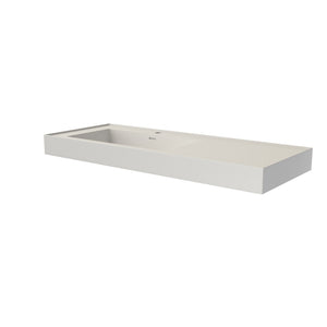 English Elm Inner White Solid Surface Basin with Matte Black Exterior for Modern Bathrooms T3785P491209