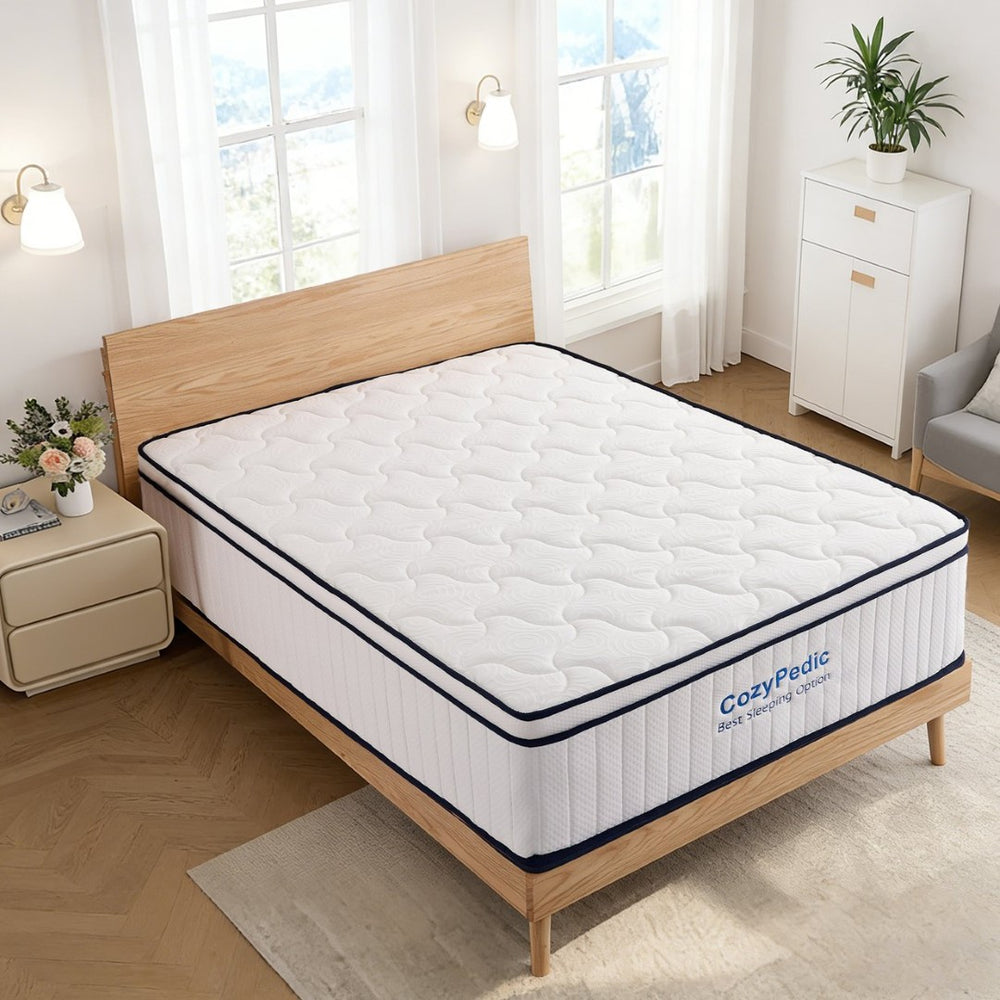 English Elm 12 Inch Queen Hybrid Mattress Memory Foam Pocket Springs Medium Firm Cooling W2699P399182