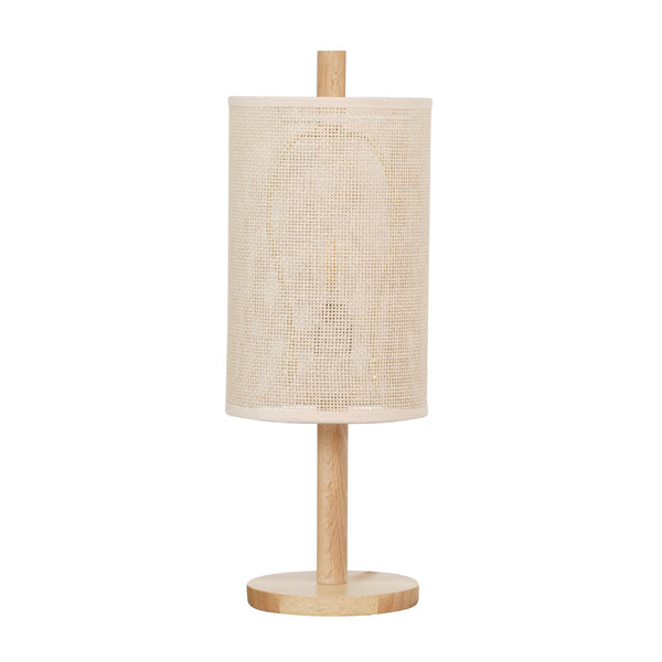 English Elm Ashcroft Furniture - Modern Oak Table Lamp with Paper Rattan Shade for Living Room Bedroom Study — Soft Diffused Glow, Durable Craftsmanship Brown B183P315081