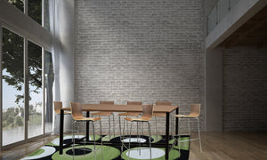 English Elm Contemporary Bentwood Barstool Set of 2 - 29.5"H Curved Ash Veneer Seat, Chrome Steel Frame, Footrest B091P345919