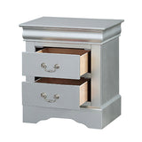 English Elm Platinum 2-Drawer Nightstand