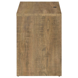 English Elm Geary Mango 2-Drawer Nightstand with LED Light, Dual Outlet, USB-A & USB-C Charging Ports, Compact Wood-Grain Storage B062P375561